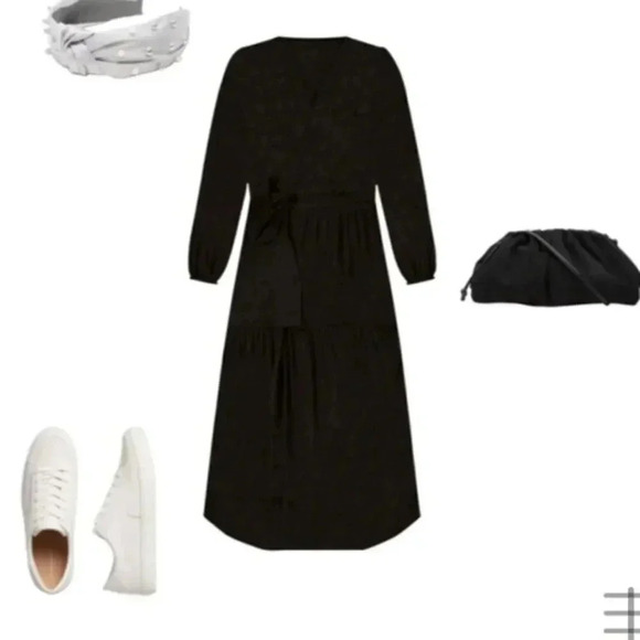 Banana Republic Puff Sleeve Satiny Dress - Picture 8 of 13